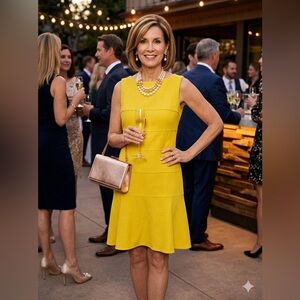 Enfocus Studio Vibrant Yellow Midi Dress